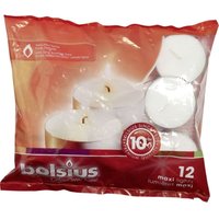 Bolsius - Maxiteelichte weiß, Höhe 2 cm, ø 1,8 cm, 12er Pack Kerze Teelicht Bolsius - Maxiteelichte weiß, Höhe 2 cm, ø 1,8 cm, 12er Pack Kerze Teelicht von BOLSIUS