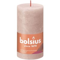 Bolsius - Rustik Stumpenkerze nebliges rosa, Höhe 13 cm, ø 6,8 cm Stumpen- und Kugelkerzen von BOLSIUS