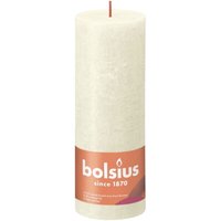 Bolsius - Rustik Stumpenkerze weiche perle, Höhe 19 cm, ø 6,8 cm Stumpen- und Kugelkerzen von BOLSIUS