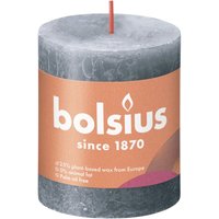 Bolsius Rustik Stumpenkerze 80/68 mm Schieferblau von BOLSIUS