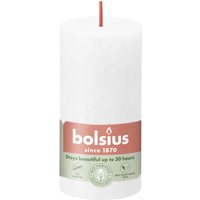 Bolsius - Rustik Stumpenkerze wolkiges weiß, Höhe 10 cm, ø 5 cm Stumpen- und Kugelkerzen von BOLSIUS