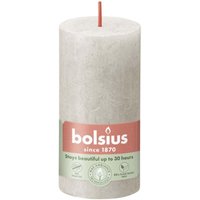 Bolsius - Rustik Stumpenkerze sandgrau, Höhe 10 cm, ø 5 cm Stumpen- und Kugelkerzen von BOLSIUS
