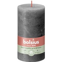 Bolsius Rustik Stumpenkerze stürmisches grau, Höhe 13 cm, Ø 6,8 cm Stumpen- und Kugelkerzen von BOLSIUS