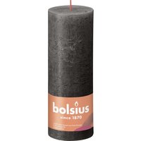 Bolsius Rustik Stumpenkerze stürmisches grau, Höhe 19 cm, Ø 6,8 cm Stumpen- und Kugelkerzen von BOLSIUS