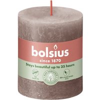 Bolsius - Stumpenkerze Rustik Shine Rustikales Taupe 8 cm Stumpen- und Kugelkerzen von BOLSIUS