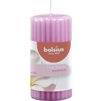 Bolsius - True Scents Duft Stumpenkerze geriffelt Magnolie rosa, 12 cm Kerze Bolsius - True Scents Duft Stumpenkerze geriffelt Magnolie rosa, 12 cm Kerze von BOLSIUS