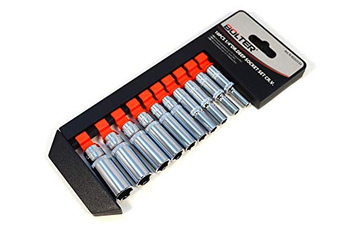 Steckschlüssel Satz lang Nuße 1/4 Zoll 10-tlg Stecknüsse Werkzeug Set Steck Nuss Steckschlüssel Satz lang Nuße 1/4 Zoll 10-tlg Stecknüsse Werkzeug Set Steck Nuss von BOLTER