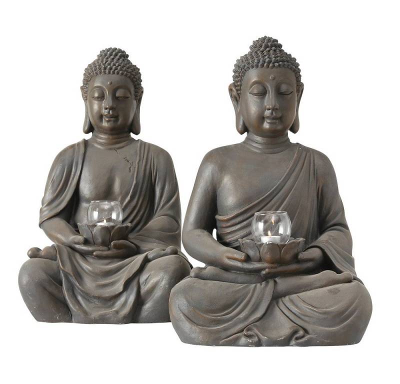 BOLTZE GRUPPE GmbH Buddhafigur Buddha mit Windlicht H:ca.61cm. Stückpreis von BOLTZE GRUPPE GmbH