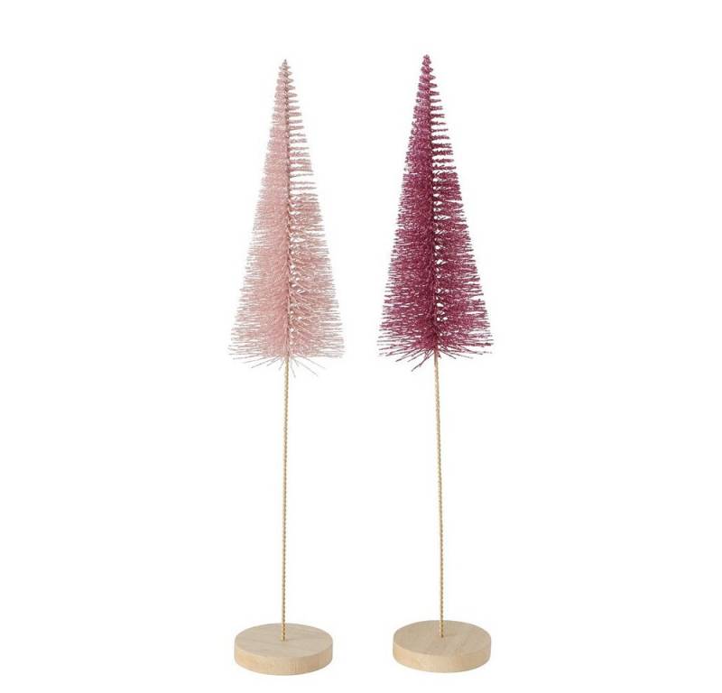 BOLTZE GRUPPE GmbH Dekobaum Dekoaufsteller Tarvo Weihnachtsbaum H 40 cm rosa Kunststoff 2er Set von BOLTZE GRUPPE GmbH