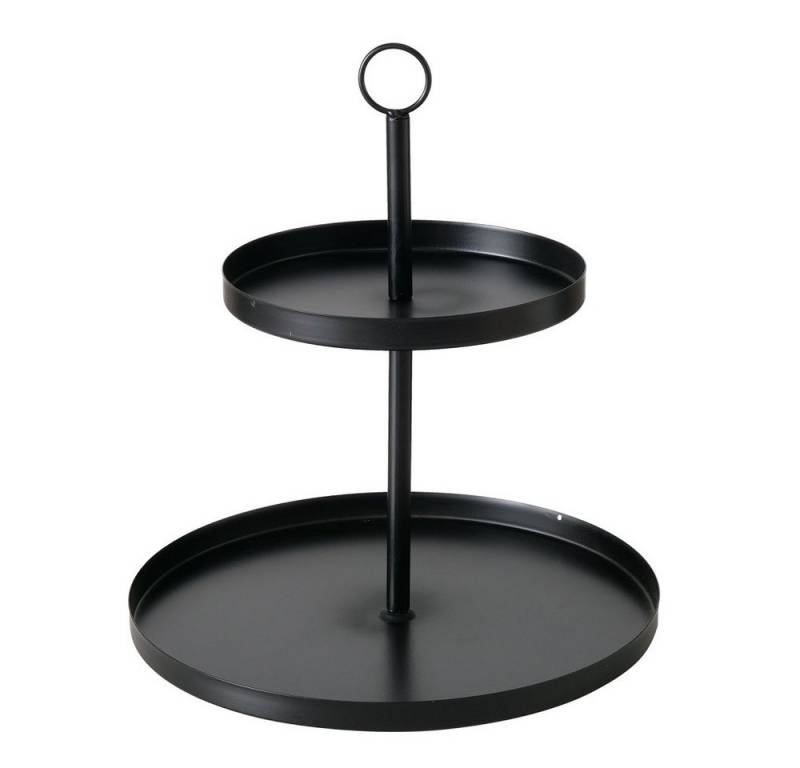 BOLTZE GRUPPE GmbH Dekoetagere Etagere Samina 2 Ebenen Eisen H 33cm Ø 30cm schwarz von BOLTZE GRUPPE GmbH