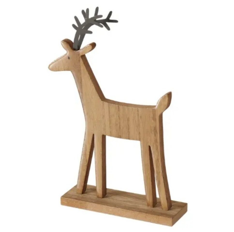BOLTZE GRUPPE GmbH Dekofigur Hirsch aus Holz H21,5cm braun von BOLTZE GRUPPE GmbH