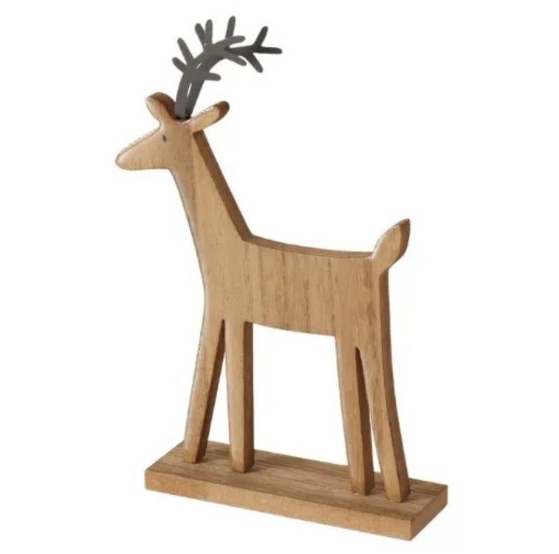 BOLTZE GRUPPE GmbH Dekofigur Hirsch aus Holz H21,5cm braun von BOLTZE GRUPPE GmbH