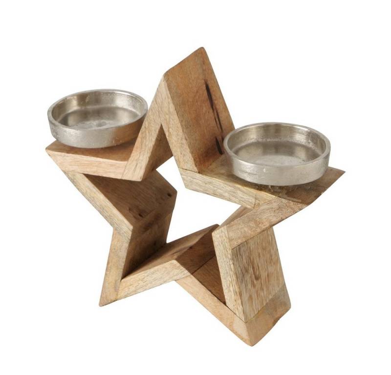 BOLTZE GRUPPE GmbH Dekoobjekt Kerzenleuchter Lavigna Stern Mango Aluminium silber H.22cm BOLTZE GRUPPE GmbH Dekoobjekt Kerzenleuchter Lavigna Stern Mango Aluminium silber H.22cm von BOLTZE GRUPPE GmbH