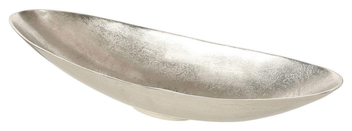 BOLTZE GRUPPE GmbH Dekoschale PHÖNIX, B 51 cm, T 19 cm, Silbergrau, Aluminium (1 St), vernickelt von BOLTZE GRUPPE GmbH