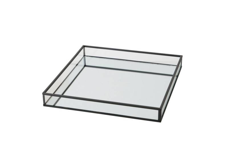 BOLTZE GRUPPE GmbH Dekotablett Boltze Tablett Bente, Glas- Metalltablett 16cm 2049892 (1 St) von BOLTZE GRUPPE GmbH