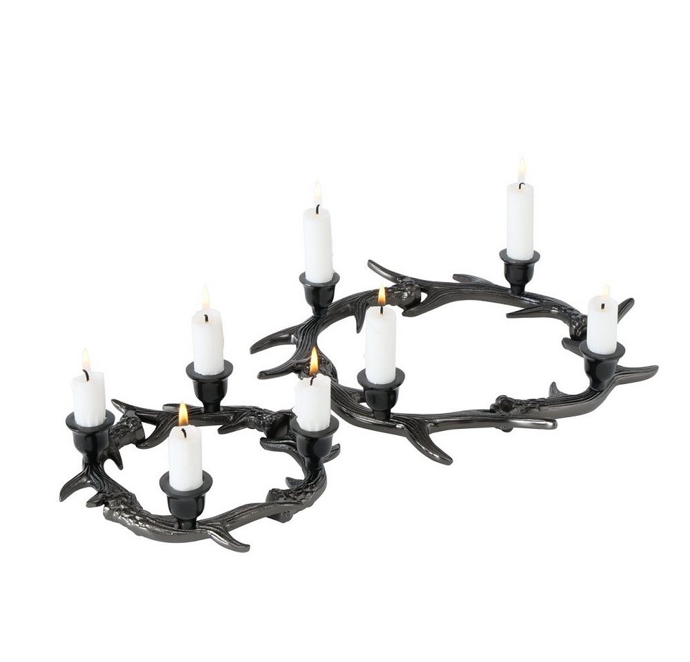 BOLTZE GRUPPE GmbH Kerzenleuchter Kerzenleuchter Leogang Aluminium schwarz Ø 22/33 cm 2er Set BOLTZE GRUPPE GmbH Kerzenleuchter Kerzenleuchter Leogang Aluminium schwarz Ø 22/33 cm 2er Set von BOLTZE GRUPPE GmbH