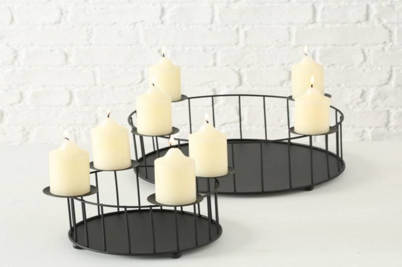 BOLTZE GRUPPE GmbH Kerzenständer Kerzenleuchter Adventskranz Metall 26-28 cm schwarz 2er Set BOLTZE GRUPPE GmbH Kerzenständer Kerzenleuchter Adventskranz Metall 26-28 cm schwarz 2er Set von BOLTZE GRUPPE GmbH