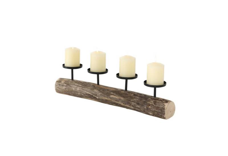 BOLTZE GRUPPE GmbH Kerzenständer Kerzenleuchter Tempe Holz Eukalytus Metall rund H12 cm L51 cm BOLTZE GRUPPE GmbH Kerzenständer Kerzenleuchter Tempe Holz Eukalytus Metall rund H12 cm L51 cm von BOLTZE GRUPPE GmbH