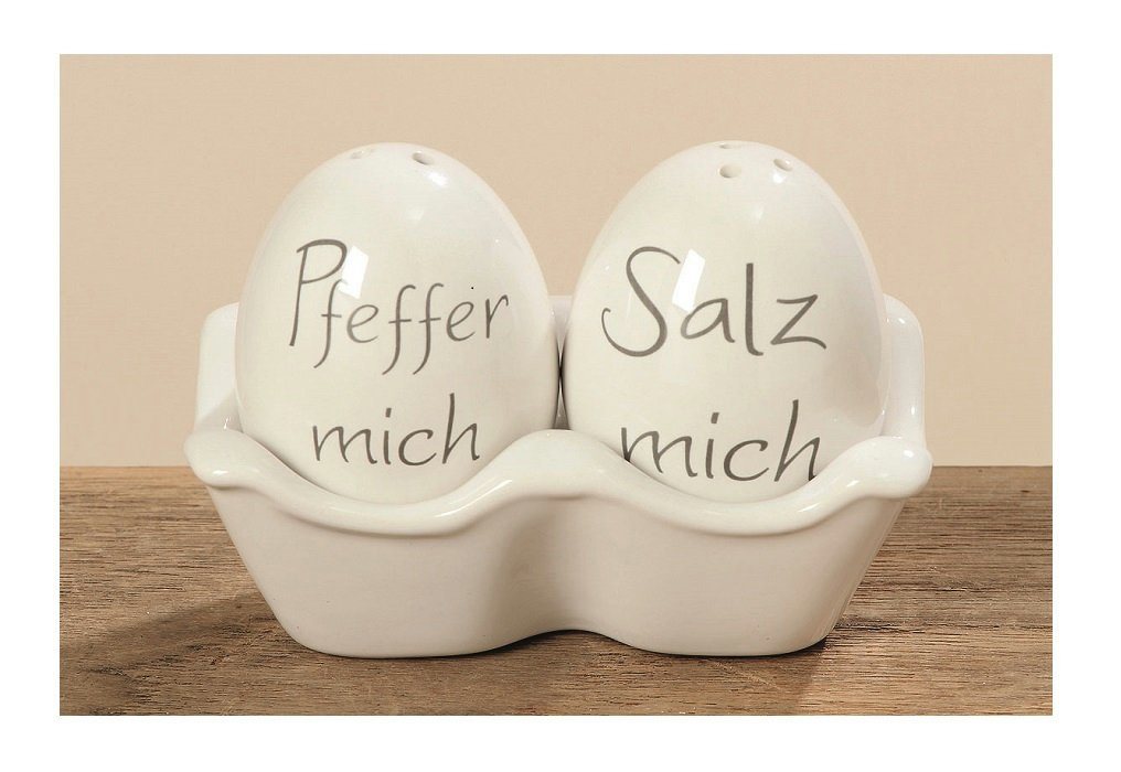BOLTZE GRUPPE GmbH Salz- / Pfefferstreuer Salz und Pfefferstreuer Porzellan 3tlg Set von BOLTZE GRUPPE GmbH