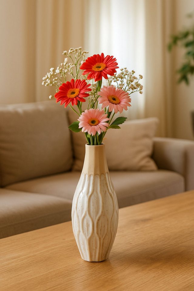 BOLTZE GRUPPE GmbH Dekovase Vasen für Trockenblumen Vase Malia aus Steingut 25 x 10cm, Steingut BOLTZE GRUPPE GmbH Dekovase Vasen für Trockenblumen Vase Malia aus Steingut 25 x 10cm, Steingut von BOLTZE GRUPPE GmbH