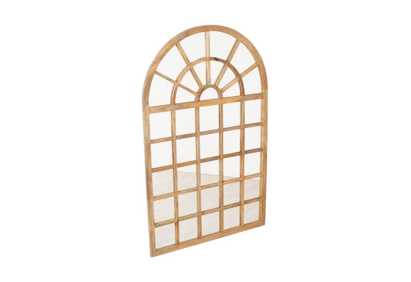 BOLTZE GRUPPE GmbH Wanddekoobjekt Spiegel-Fenster FELICE, B 99 x H 159 cm, Braun, (1 St), Mangoholz, Glas, mit Aufhängung von BOLTZE GRUPPE GmbH