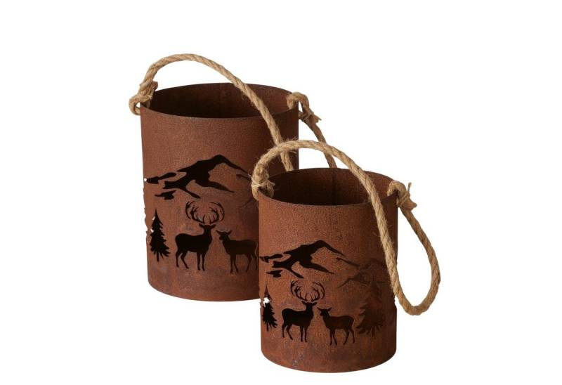 BOLTZE GRUPPE GmbH Windlicht Boltze Windlicht 2061427 Waldan 2-tlg. Set (2 St) von BOLTZE GRUPPE GmbH