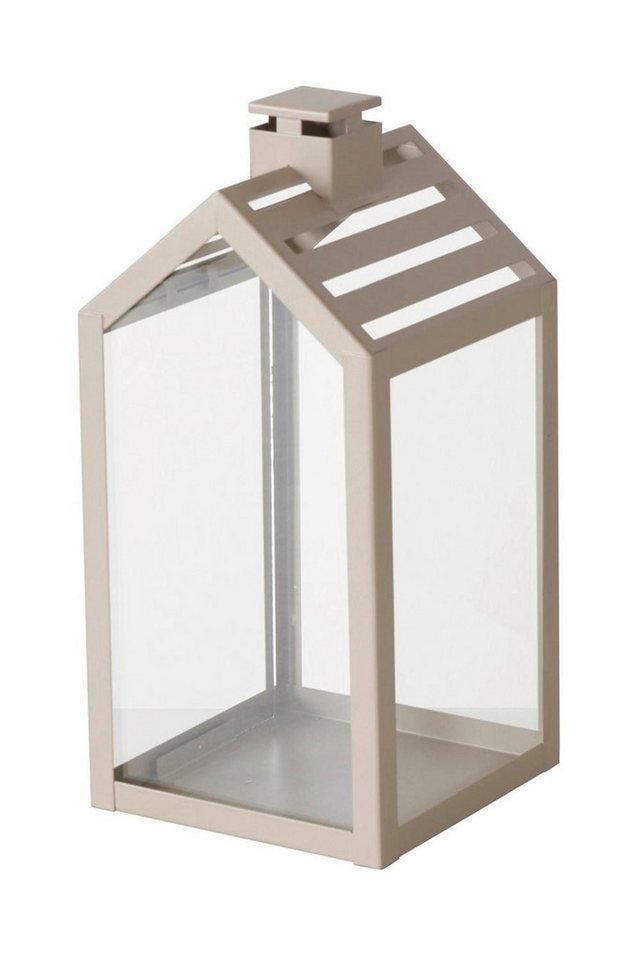 BOLTZE GRUPPE GmbH Windlicht Laterne CODY, H 23 cm, Beige, Metall, Glas, (1 St), pulverbeschichtet von BOLTZE GRUPPE GmbH