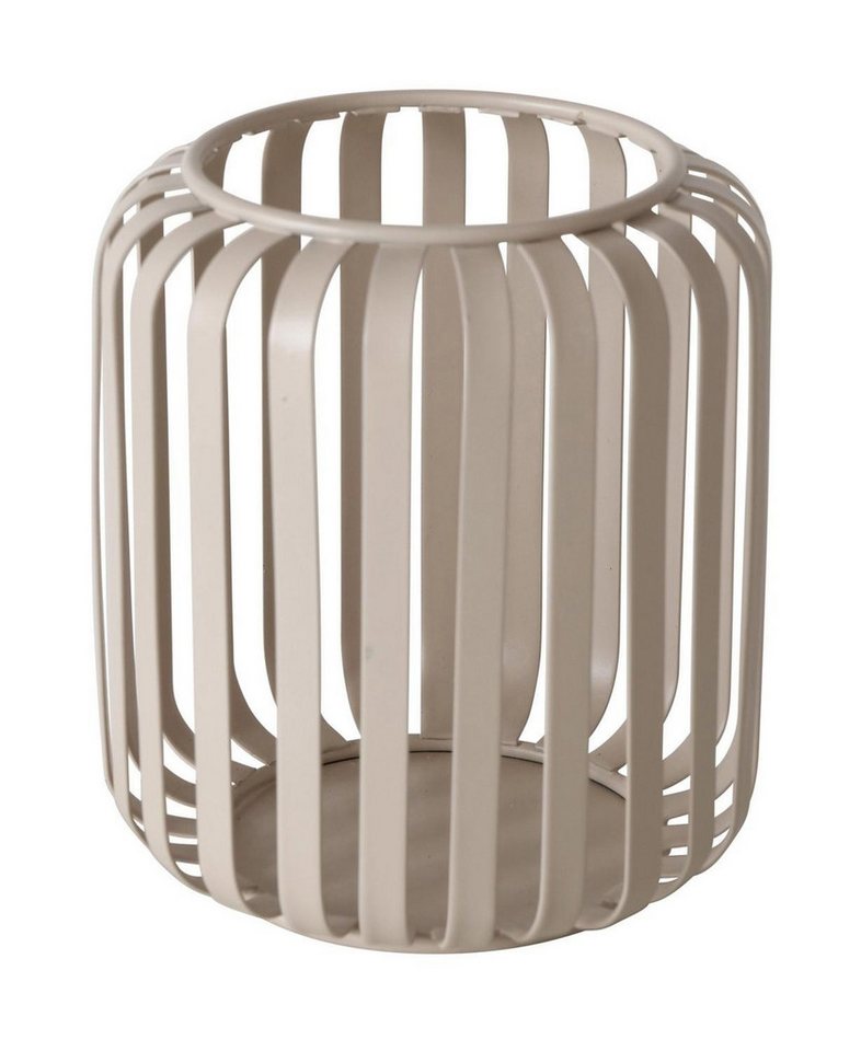 BOLTZE GRUPPE GmbH Windlicht VIKI, Ø 10 x H 12 cm, Sandfarben, Metall (1 St) von BOLTZE GRUPPE GmbH