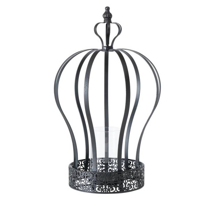 BOLTZE GRUPPE GmbH Windlicht Windlicht Broder Krone Teelichthalter Eisen dunkelbraun H 50cm von BOLTZE GRUPPE GmbH