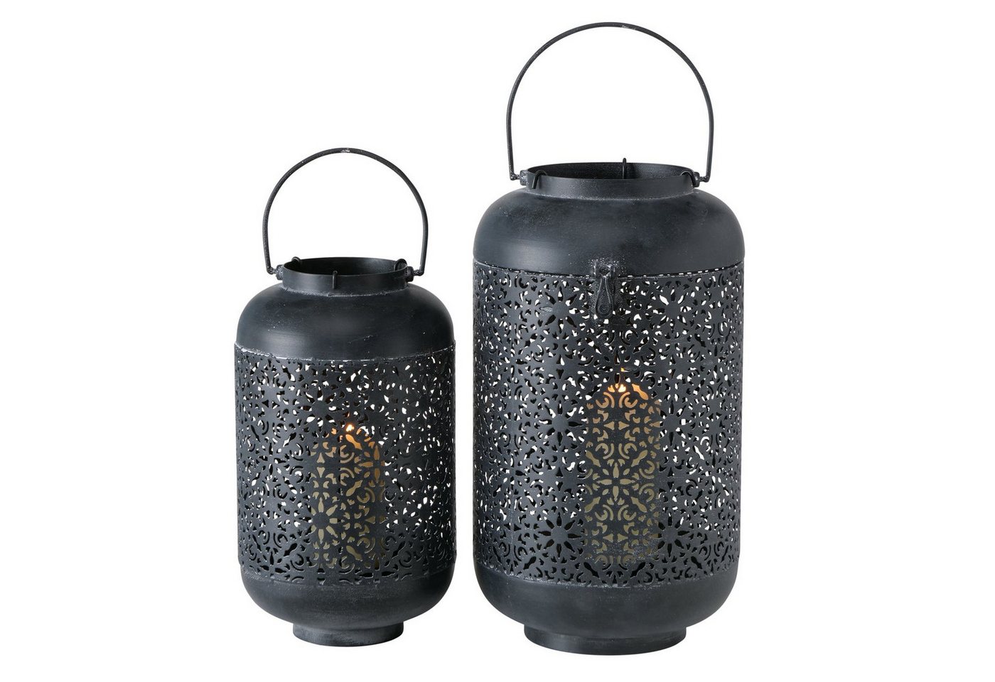 BOLTZE GRUPPE GmbH Windlicht Windlicht Diona Eisen Glas Ornament H.35/45 Ø.20/22 cm 2er Set BOLTZE GRUPPE GmbH Windlicht Windlicht Diona Eisen Glas Ornament H.35/45 Ø.20/22 cm 2er Set von BOLTZE GRUPPE GmbH