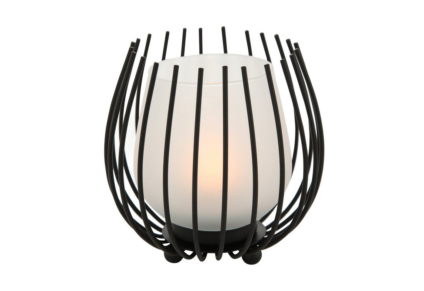 BOLTZE GRUPPE GmbH Windlicht Windlicht Laval Eisen Glas Schwarz H 12cm Stückpreis von BOLTZE GRUPPE GmbH