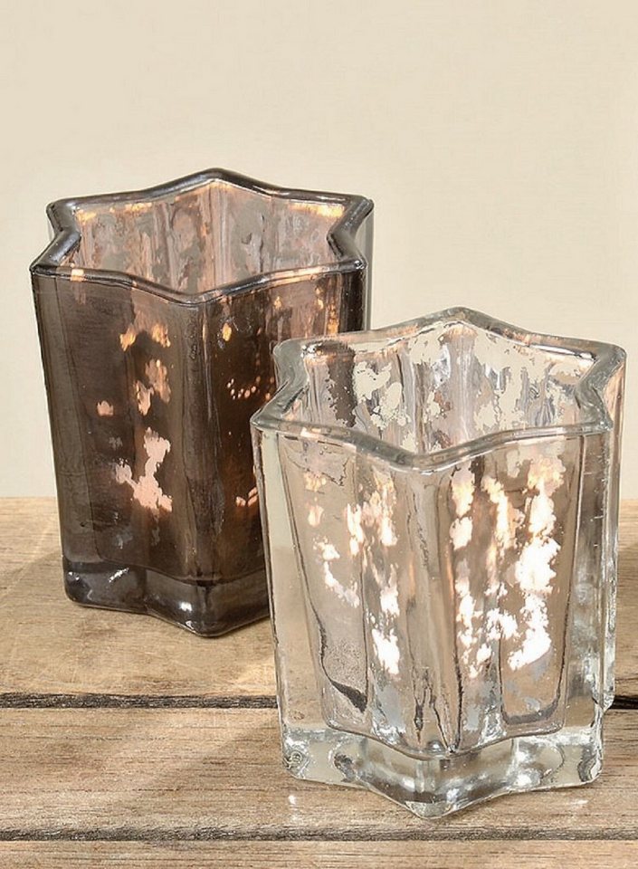 BOLTZE GRUPPE GmbH Windlicht Windlicht Teelicht Glas lackiert grau hell Stern H ca. 8 cm 2er Set BOLTZE GRUPPE GmbH Windlicht Windlicht Teelicht Glas lackiert grau hell Stern H ca. 8 cm 2er Set von BOLTZE GRUPPE GmbH
