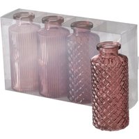 Boltze Gruppe - Boltze Vase Panja (4 Teilig, Farbe Dunkelrosa/Hellrosa, Höhe 14 cm) 2031373 von BOLTZE GRUPPE