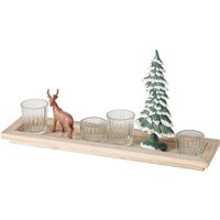 Boltze Gruppe - Dekoratives Tablett mit Figuren und Kerzenhaltern, Länge 42 cm Boltze Gruppe - Dekoratives Tablett mit Figuren und Kerzenhaltern, Länge 42 cm von BOLTZE GRUPPE