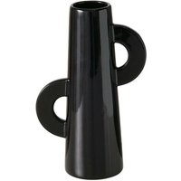 Boltze Gruppe - Schwarze Vase isaac, glänzend, 26 cm von BOLTZE GRUPPE