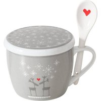 Weihnachtstasse Jumbo mit Deckel und Löffel lovelies, 600 ml von BOLTZE GRUPPE