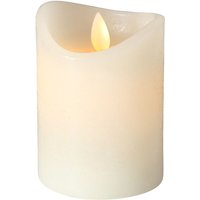 Boltze LED-Kerze Bino 7,5 cm, Höhe 10 cm, Farbe cremeweiß, Timer von BOLTZE GRUPPE