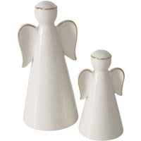 Porzellanfiguren VELIDEN, weiße Engel, 2er-Set von BOLTZE GRUPPE