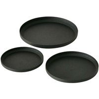 Untersetzer für Kerzen mio, 3er-Set, schwarz matt von BOLTZE GRUPPE