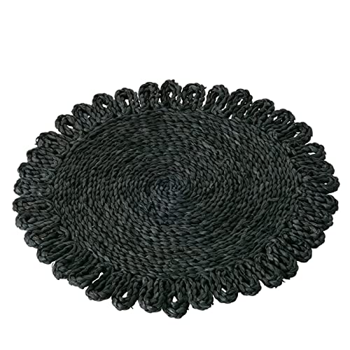 1 x Tischset Zamora Maisblatt schwarz Ø 37 cm, Tischdeko, Geschenk von BOLTZE