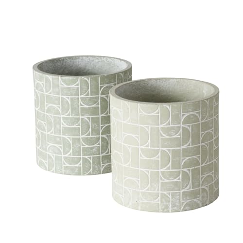 2 x Pflanztopf Anya Geometrisch Beton, Grün Höhe 15 cm 2 x Pflanztopf Anya Geometrisch Beton, Grün Höhe 15 cm von BOLTZE