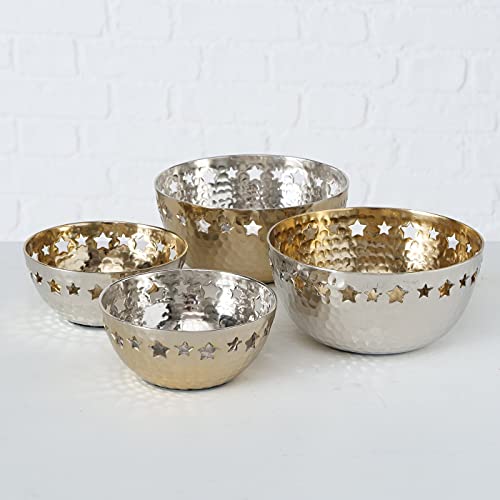 BOLTZE 1 Stück Dekoschale Shena, im 2-teiligem Set, mit Sternenmuster, 2 Verschiedene Ausführungen von BOLTZE