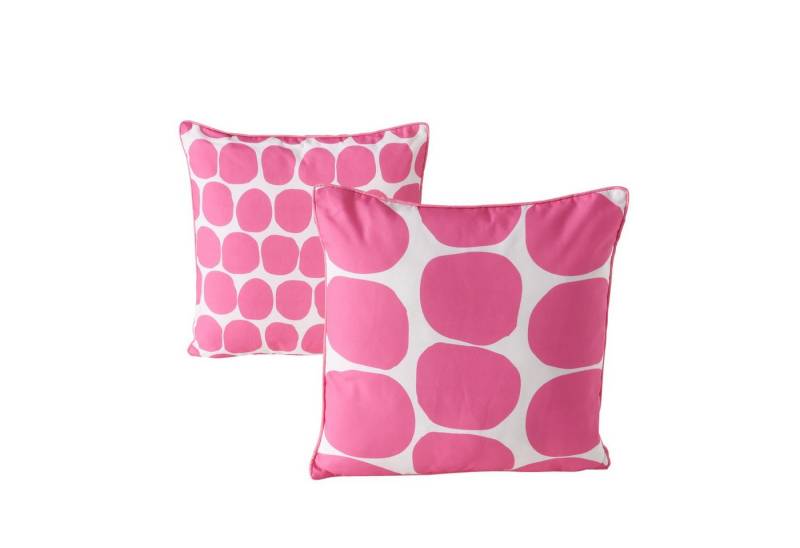 BOLTZE Dekokissen 2er Set Kissen Bliss – Geometrisches Bildmotiv in Pink und Weiß von BOLTZE
