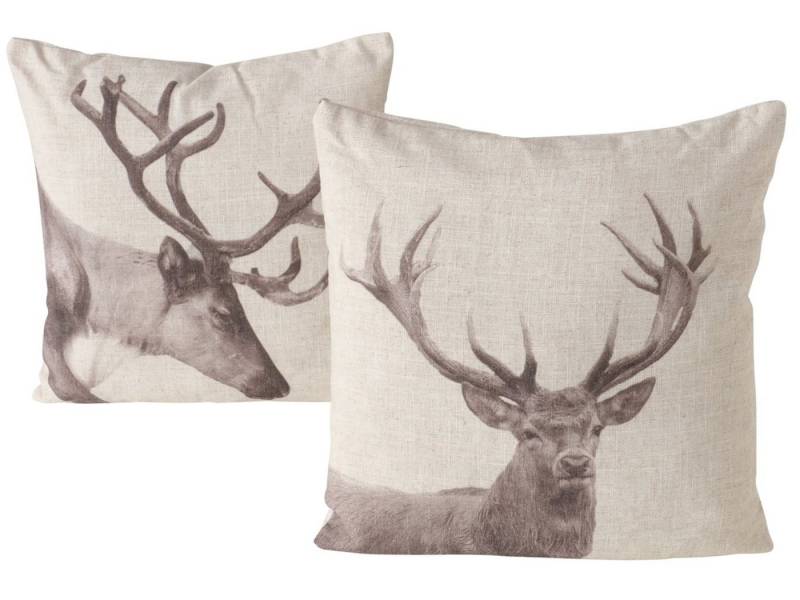 BOLTZE Dekokissen Hunting Kissen sortiert beige 45x45cm (1 Stück) von BOLTZE