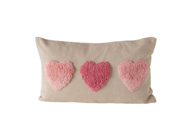 BOLTZE Dekokissen Kissen LoveHearts – Romantisches Sofakissen mit bestickten Herzen von BOLTZE