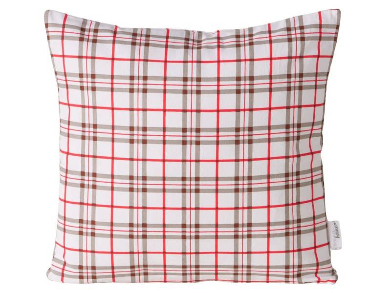 BOLTZE Dekokissen Kitzbühl Kissen beige/rot 40x40cm (1 Stück) von BOLTZE