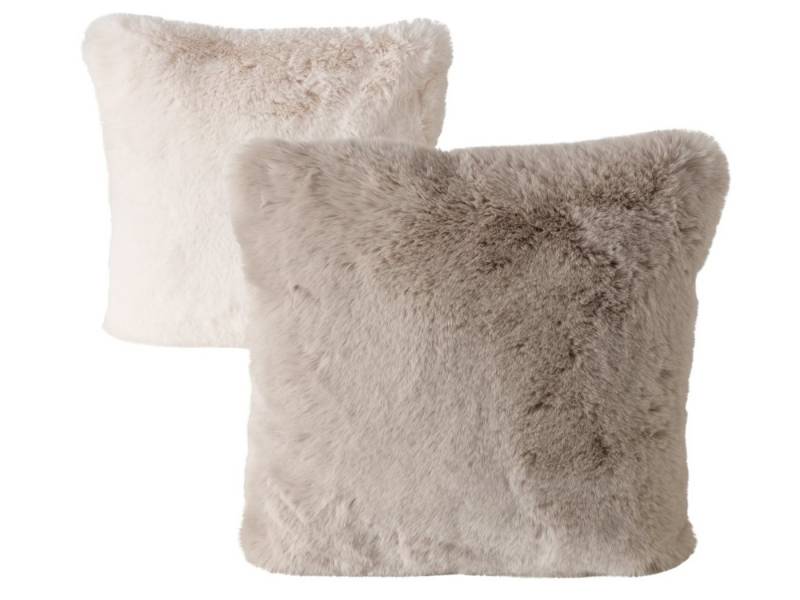 BOLTZE Dekokissen Liz Kissen sortiert weiß/braun 45x45cm (1 Stück) von BOLTZE