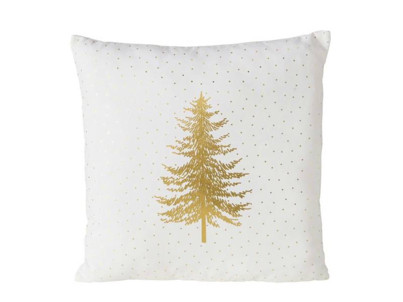 BOLTZE Dekokissen Platina Kissen weiß gold 45x45cm (1 Stück) von BOLTZE