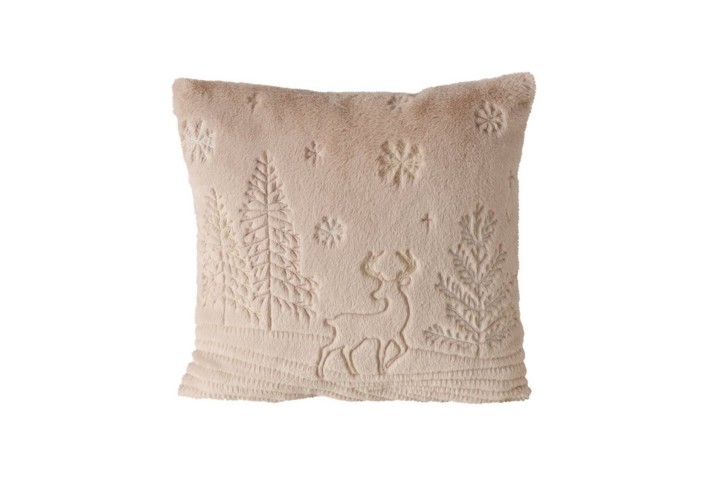 BOLTZE Dekokissen Winterliches Dekokissen mit Hirschmotiv in Beige - 45x45 cm BOLTZE Dekokissen Winterliches Dekokissen mit Hirschmotiv in Beige - 45x45 cm von BOLTZE
