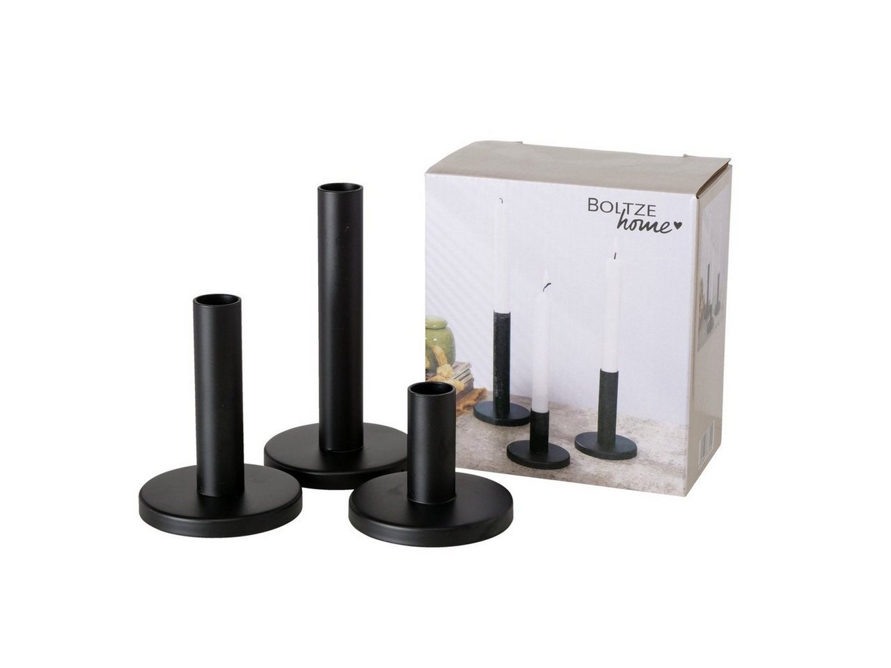 BOLTZE Dekoobjekt Boltze Kerzenleuchter Malko 3-teilig (Kerzenst?nder aus Metall BOLTZE Dekoobjekt Boltze Kerzenleuchter Malko 3-teilig (Kerzenst?nder aus Metall von BOLTZE
